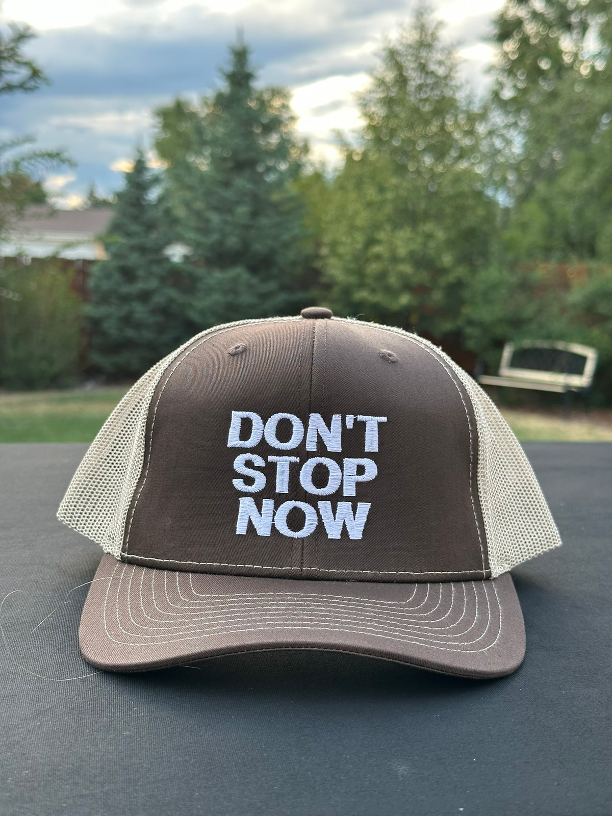 DON’T STOP NOW - Black Trucker Hat