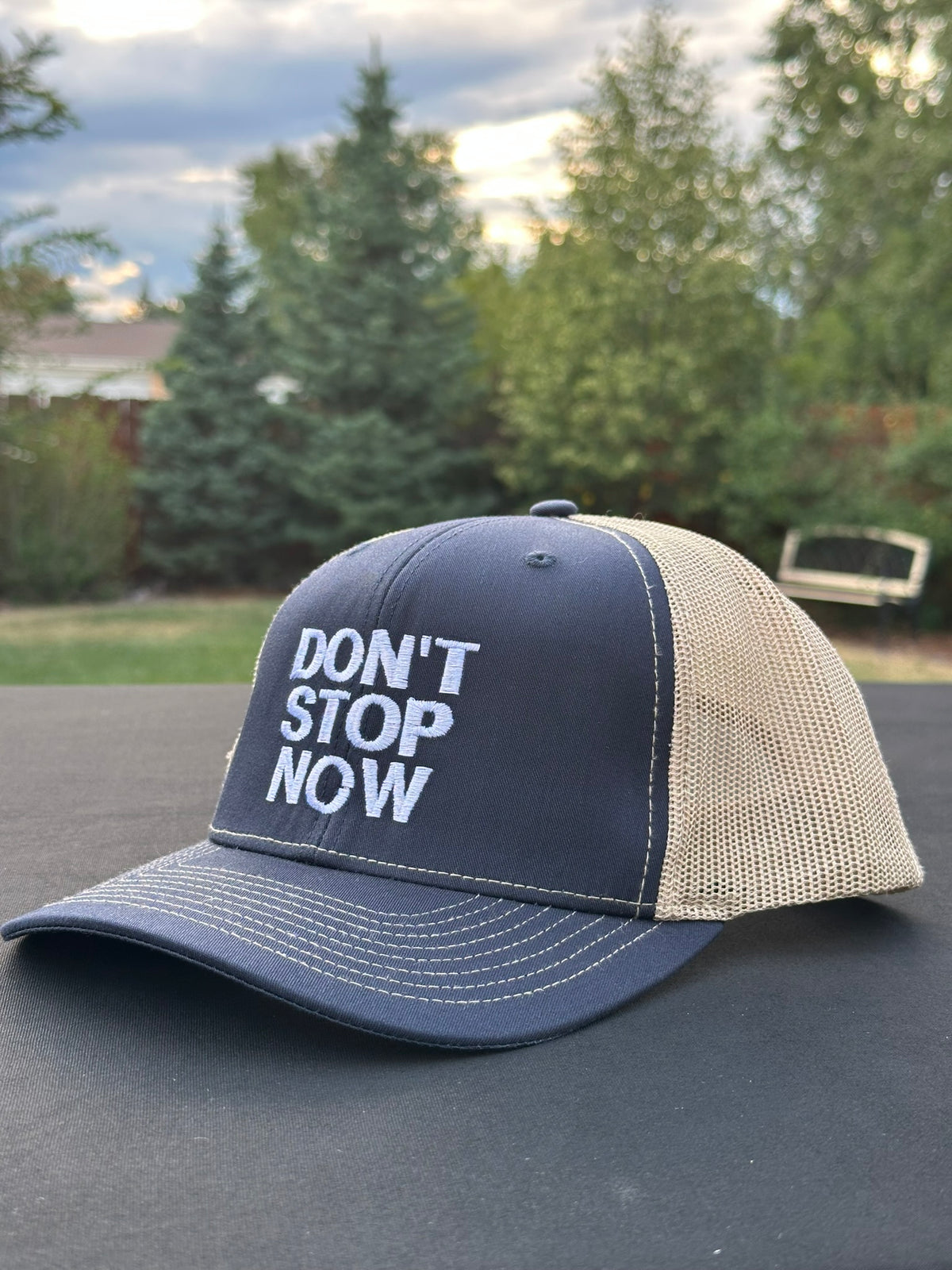 DON’T STOP NOW - Black Trucker Hat