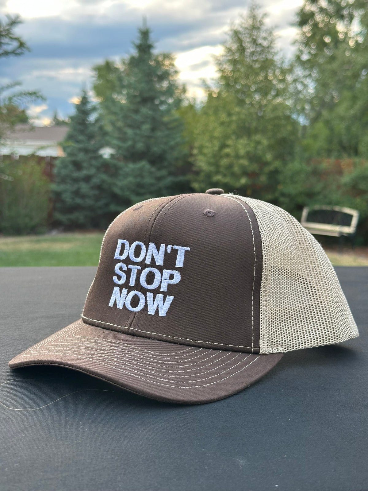 DON’T STOP NOW - Black Trucker Hat