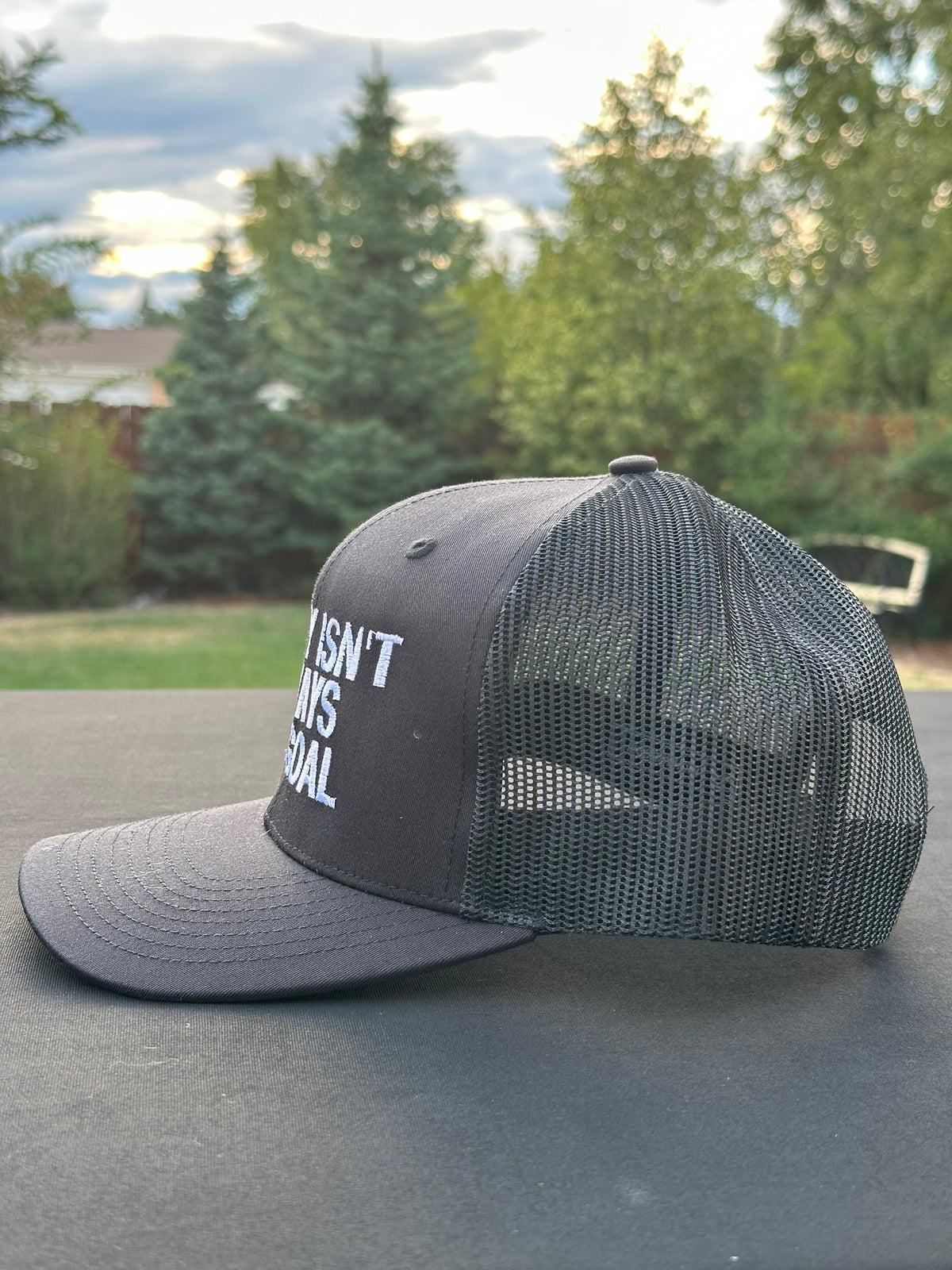 MONEY ISN’T ALWAYS THE GOAL - Black Trucker Hat